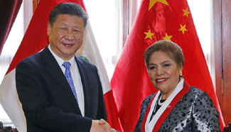Xi meets with president of Peruvian Congress in Lima