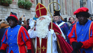 People participate in Saint-Nicolas Parade in Brussels