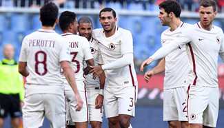 AS Roma beat Genoa 1-0 at Italian Serie A