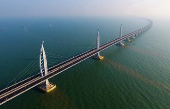 Major work of world's longest sea bridge completed