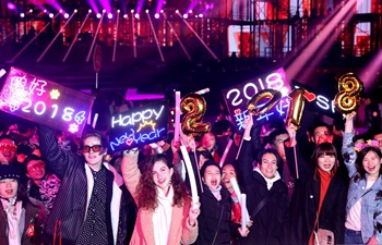 People celebrate new year in Shanghai, Hebei