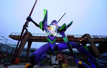 Giant statue of Japanese anime character seen in Shanghai