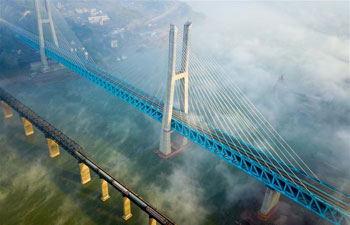 New Baishatuo Yangtze River railway bridge in SW China completed