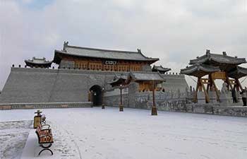 Snow-covered ancient town in north China's Hebei