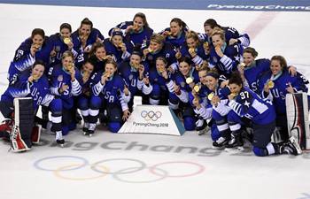 U.S. wins gold medal in women's ice hockey at PyeongChang Olympics