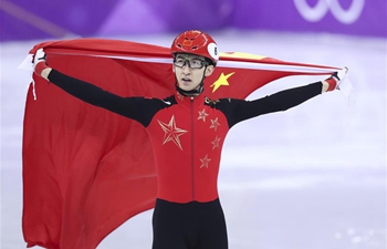 China's Wu Dajing wins 500m short track speed skating gold at PyeongChang Games
