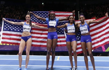 In pics: winners of women's 4x400m relay final at IAAF World Indoor Championships