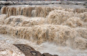 In pics: Hukou Waterfall of Yellow River in N China's Shanxi