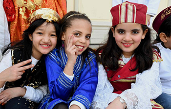 Tunisian kids celebrate National Day of Tunisa Traditional Dress
