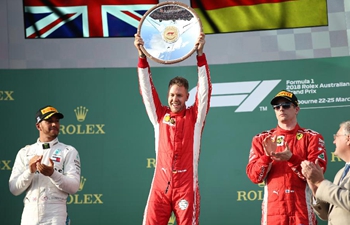Ferrari's Sebastian Vettel of Germany wins Australian Formula One Grand Prix