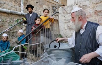 Ultra-Orthodox Jews prepare for Passover holiday in Jerusalem