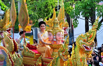 Phra Pradaeng Songkran Festival celebrated in Thailand