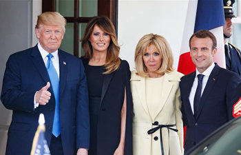 Trump meets with visiting Macron at White House