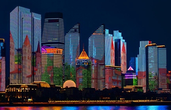 Night view of Qingdao, host city of upcoming SCO summit