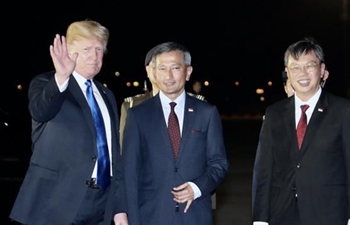 Trump arrives in Singapore for summit with Kim Jong Un