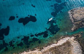 Aerial view of coastline of East Attica, Greece