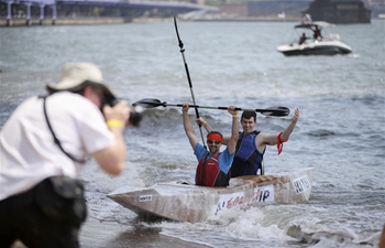 Cardboard boat competition held in New York