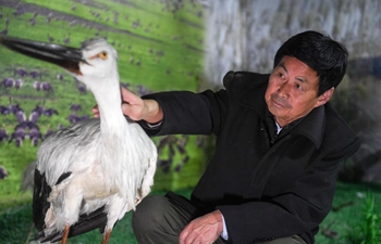 Pic story of migrant bird protector in east China's Anhui