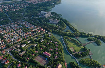 Scenery of Yangcheng Lake in Kunshan, China's Jiangsu
