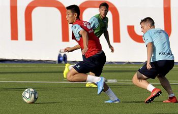 Espanyol holds training session in Barcelona