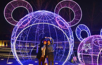 Light show held in Nanjing, China's Jiangsu