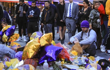 Mourners pay respect to Kobe Bryant in Los Angeles