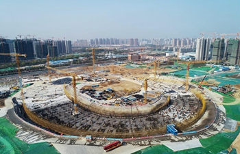 Rizhao Kuishan Sports Center under construction