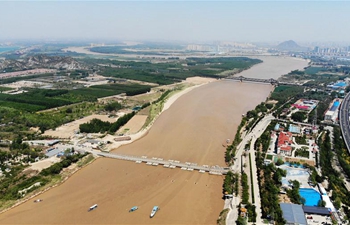 In pics: view of Yellow River flowing through Jinan, E China