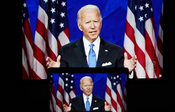 Biden accepts Democratic nomination for U.S. president, lays out "build back better" vision in speech