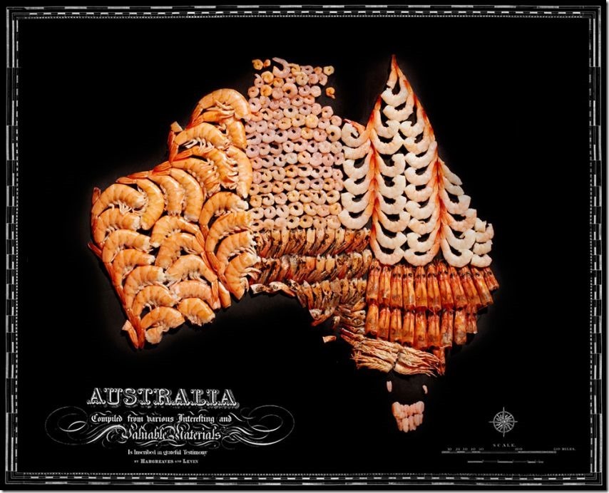 新西蘭藝術家創意制“美食地圖”【圖】