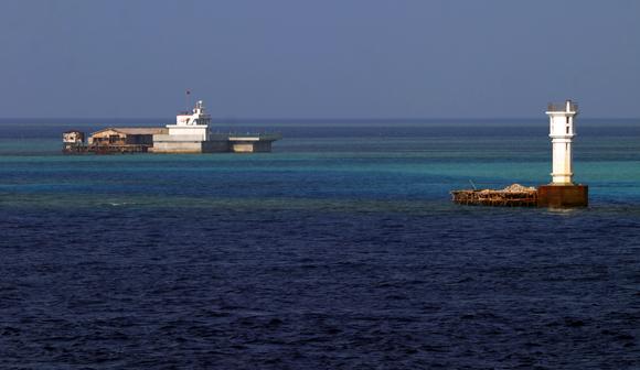菲称中国在南海美济礁清淤工程相当可观
