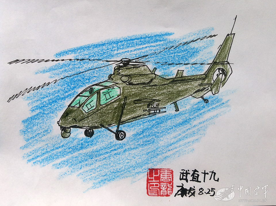 组图空军机务兵手绘胜利日阅兵各型飞机