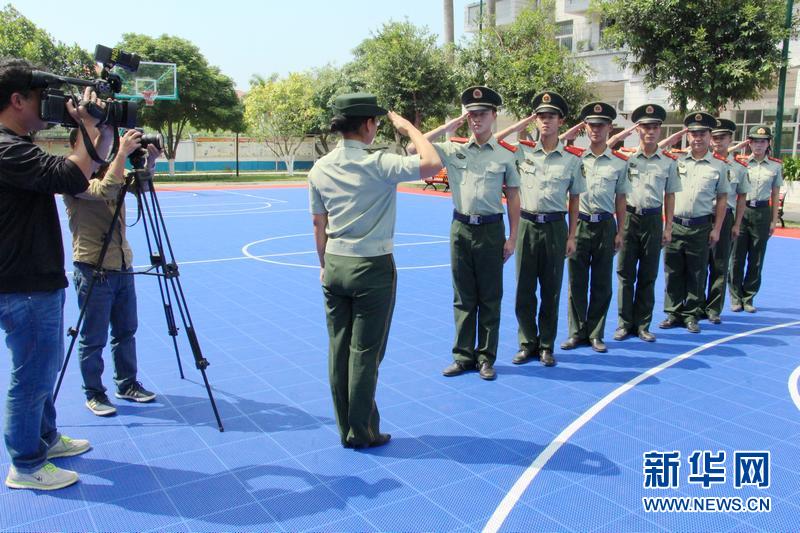 广西北海机场边检站拍摄微电影男兵中队的女汉子