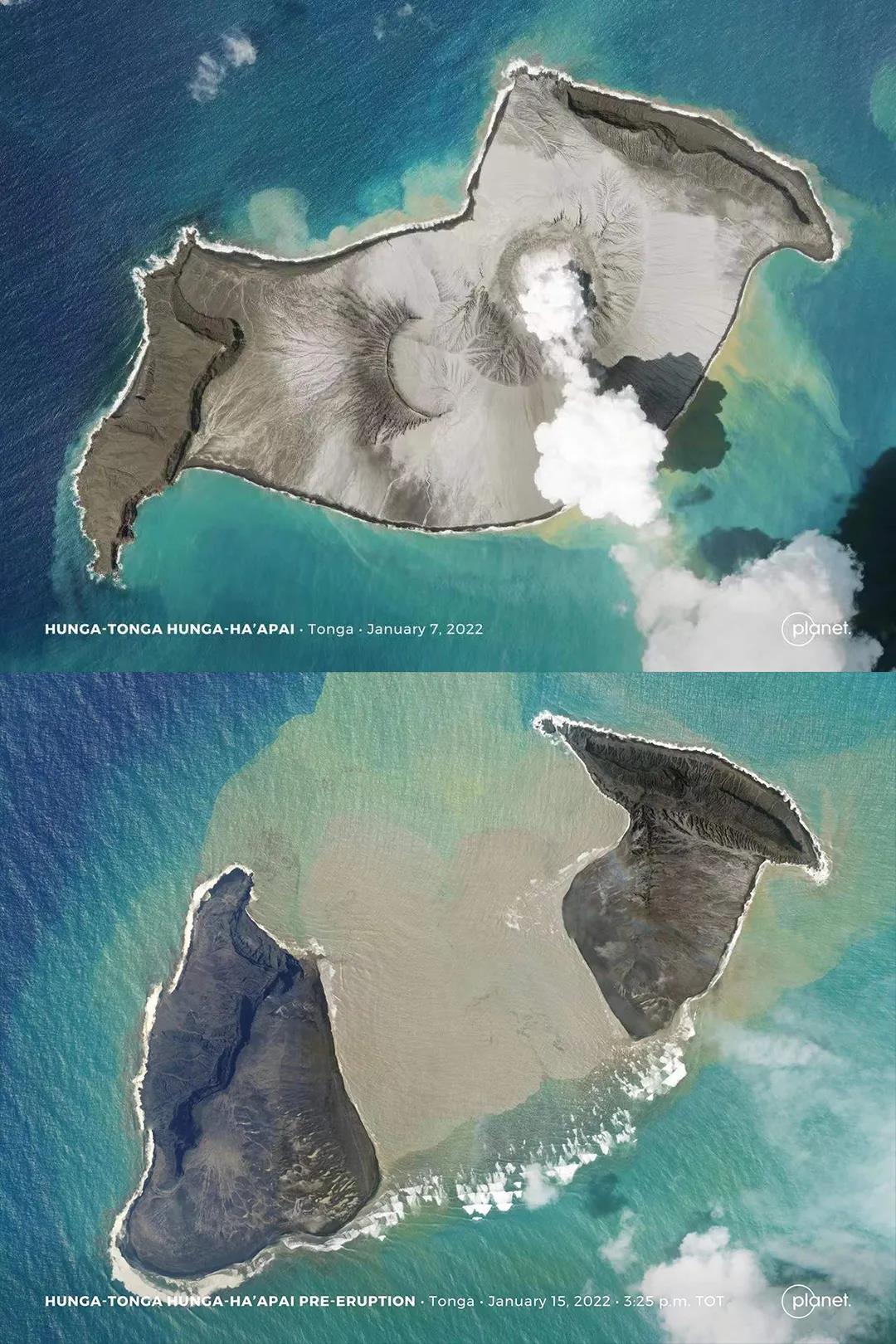 汤加火山岛是个什么岛卫星记录7年变化