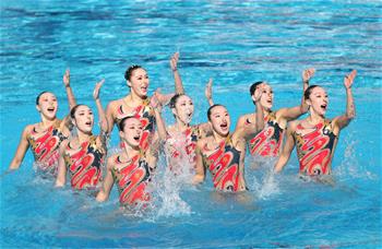 游泳世锦赛：中国队夺得花游集体技术自选冠军