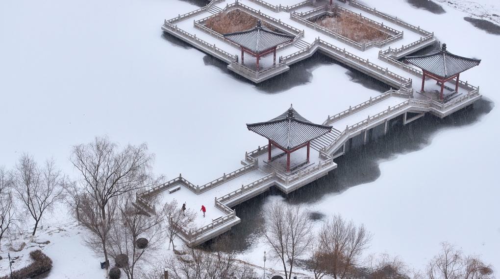 银川迎来今冬首场降雪