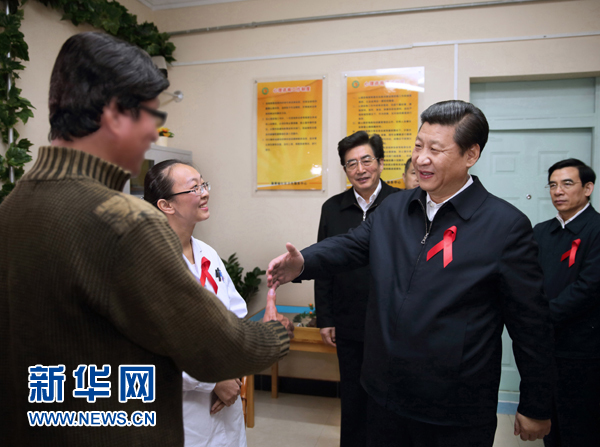 习近平在北京市参加世界艾滋病日相关活动纪实