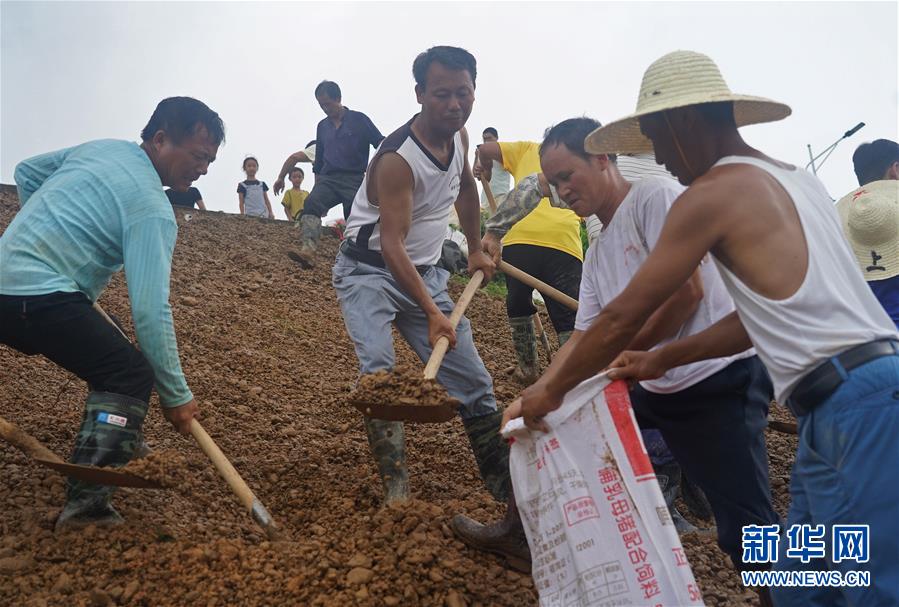 （在习近平新时代中国特色社会主义思想指引下——新时代新作为新篇章·习近平总书记关切事·图文互动）（6）洪峰浪尖，鲜红的党旗高高飘扬——记防汛抗洪一线的共产党员