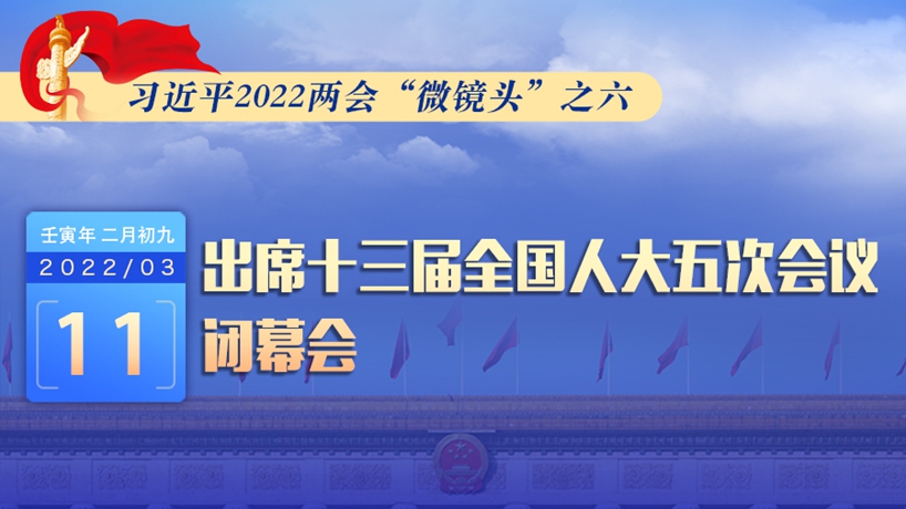 习近平2022两会“微镜头”：出席人大闭幕会