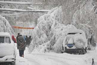 黑龙江鹤岗遭遇50年一遇暴雪