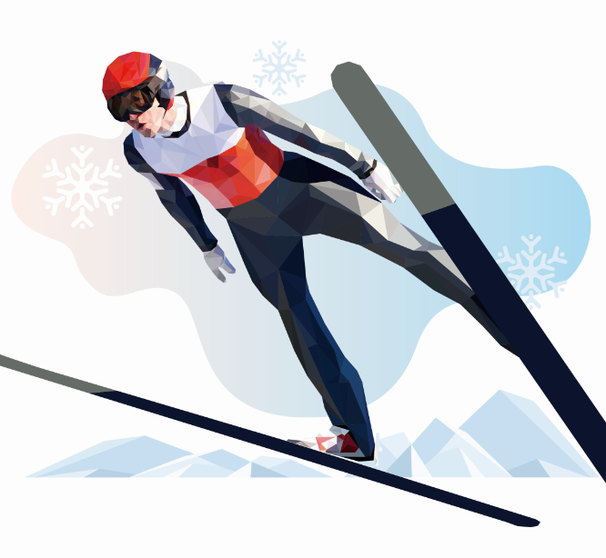 图解北京冬奥项目|"跳台滑雪"——高台跃下,凌空旋转