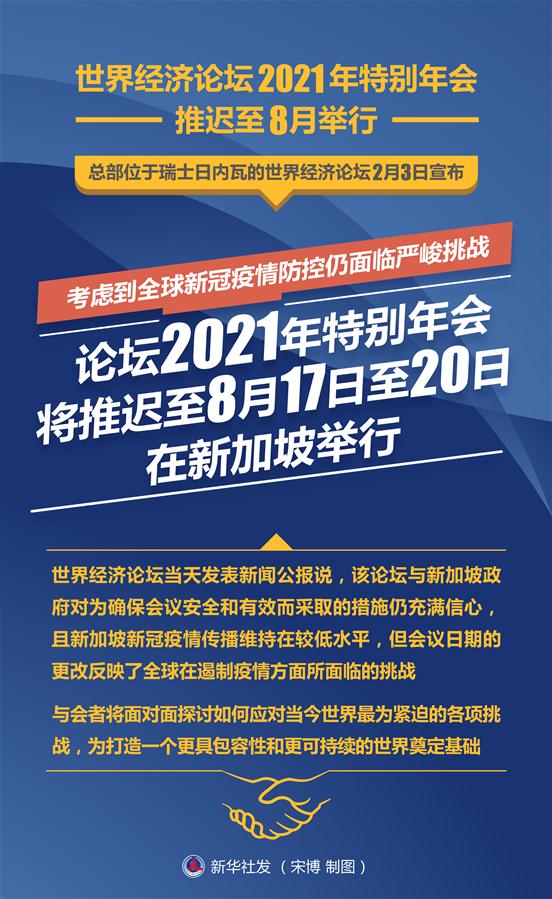 （图表）［经济］世界经济论坛2021年特别年会推迟至8月举行