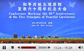 习近平出席和平共处五项原则60周年纪念大会