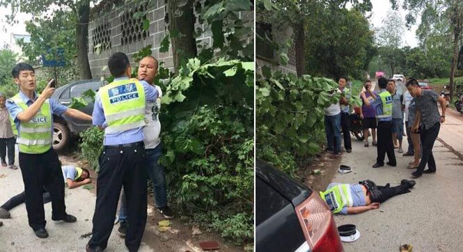 四川:司机暴力抗法 撞飞两名交警