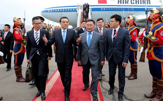 李克強抵達蒙古國進行正式訪問並出席亞歐首腦會議