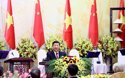 习近平出席越共中央总书记和越南国家主席共同举行的欢迎宴会