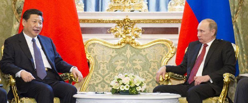 2013年3月，習近平在莫斯科克裏姆林宮與普京會談