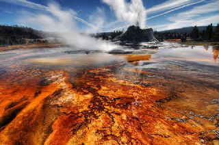 美国黄石公园火山持续放热 柏油路开始"融化"(组图)